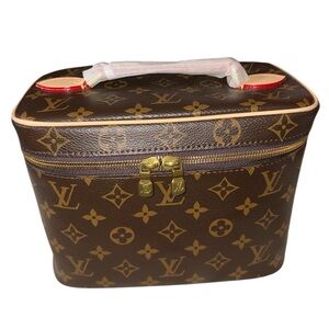 Fashion Lux Monogram Brown Vanity Case
